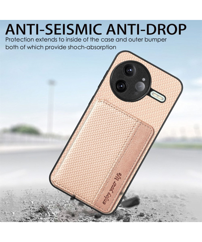 Coque Poco F7 Ultra | Portefeuille RFID Carbone