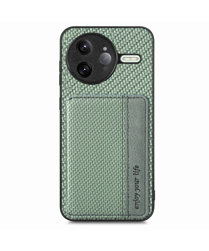 Coque Poco F7 Ultra | Portefeuille RFID Carbone