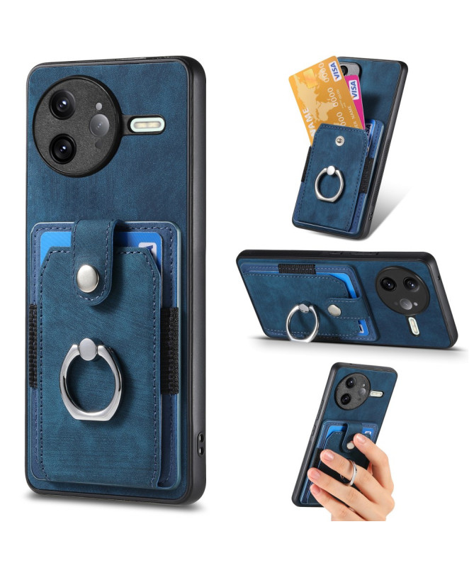 Coque Poco F7 Ultra avec porte-cartes, anneau et support