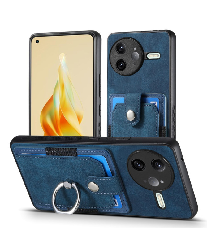Coque Poco F7 Ultra avec porte-cartes, anneau et support