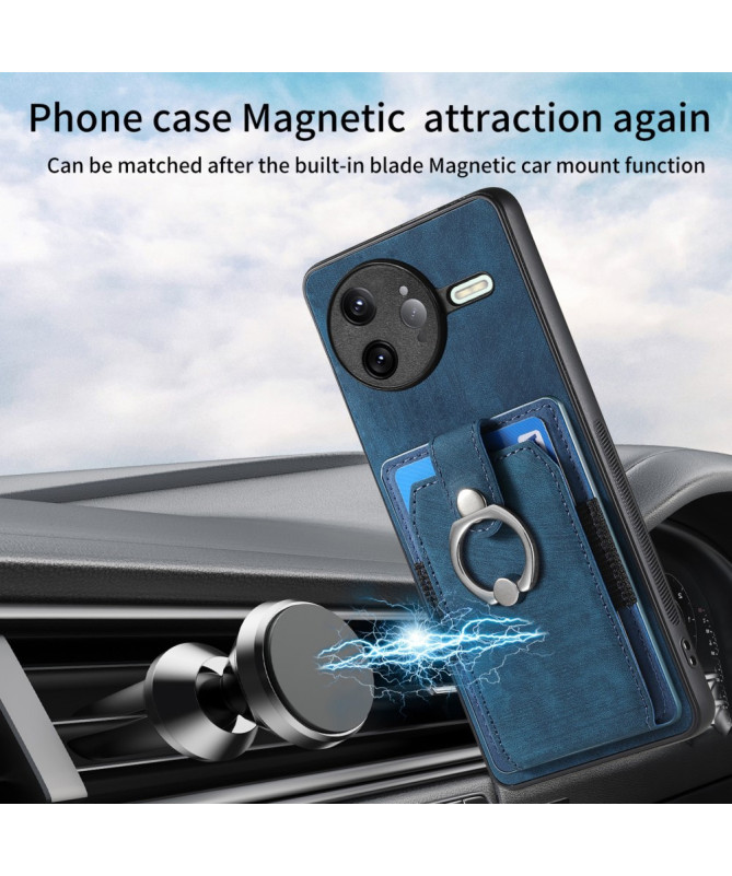 Coque Poco F7 Ultra avec porte-cartes, anneau et support
