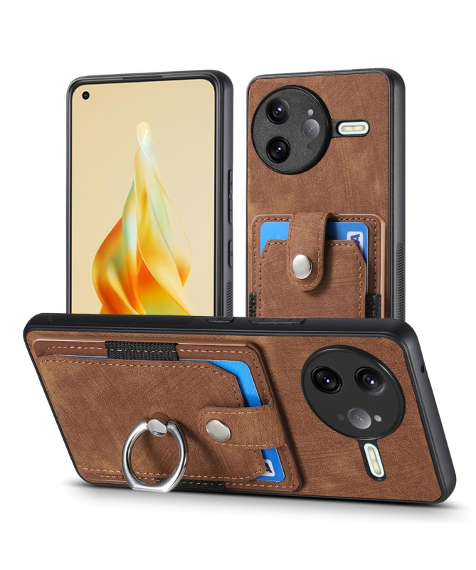 Coque Poco F7 Ultra avec porte-cartes, anneau et support