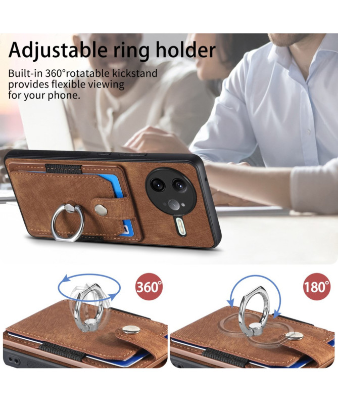 Coque Poco F7 Ultra avec porte-cartes, anneau et support