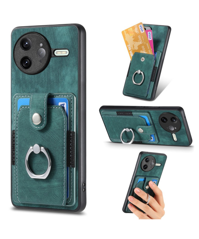 Coque Poco F7 Ultra avec porte-cartes, anneau et support