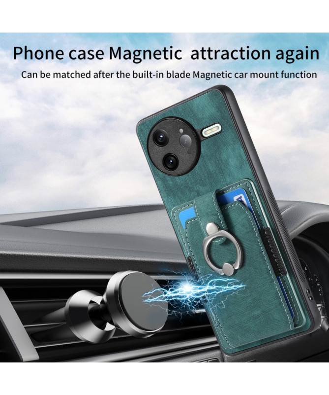 Coque Poco F7 Ultra avec porte-cartes, anneau et support