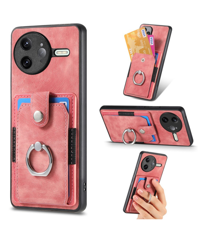 Coque Poco F7 Ultra avec porte-cartes, anneau et support