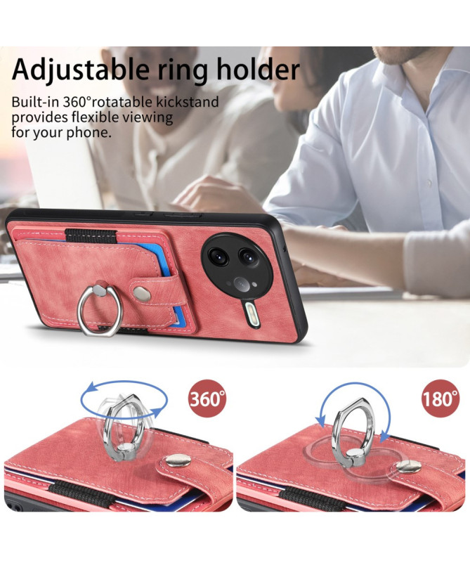 Coque Poco F7 Ultra avec porte-cartes, anneau et support