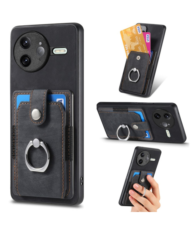 Coque Poco F7 Ultra avec porte-cartes, anneau et support