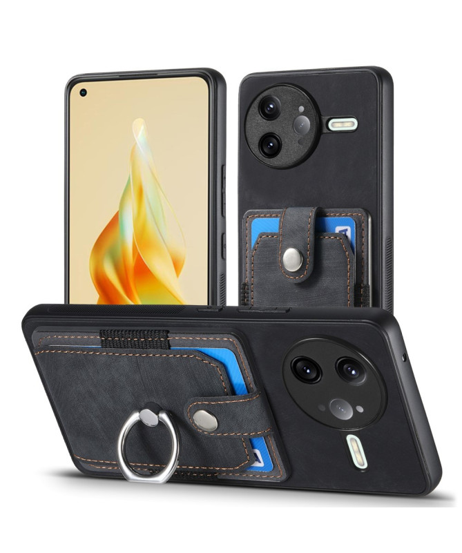 Coque Poco F7 Ultra avec porte-cartes, anneau et support