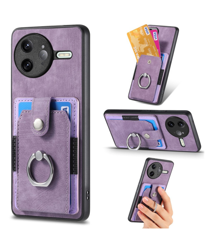 Coque Poco F7 Ultra avec porte-cartes, anneau et support