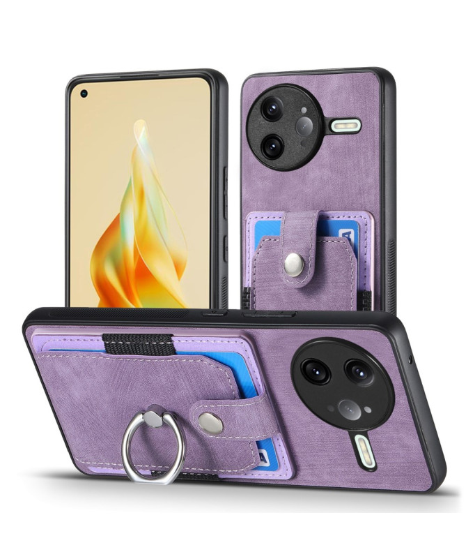 Coque Poco F7 Ultra avec porte-cartes, anneau et support