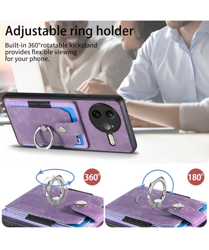 Coque Poco F7 Ultra avec porte-cartes, anneau et support