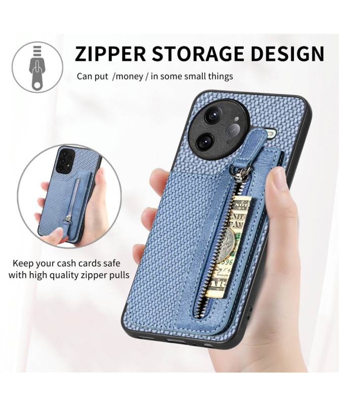 Coque Poco F7 Ultra Portefeuille Zippé et Support