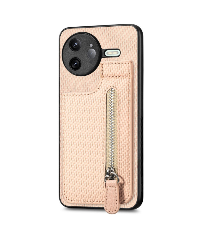 Coque Poco F7 Ultra avec Porte-Cartes Zippé et Support