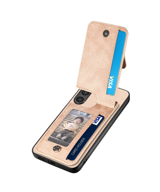 Coque Poco F7 Ultra avec Porte-Cartes Zippé et Support