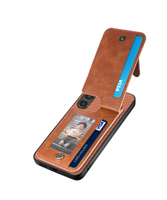 Coque Poco F7 Ultra avec Porte-Cartes Zippé et Support