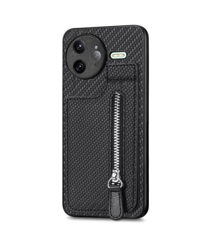 Coque Poco F7 Ultra avec Porte-Cartes Zippé et Support