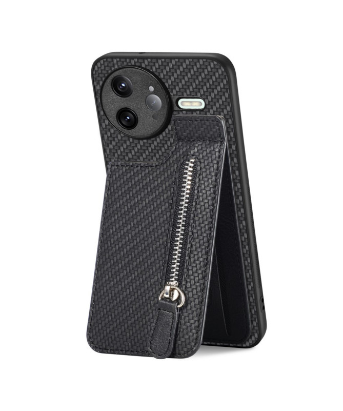 Coque Poco F7 Ultra avec Porte-Cartes Zippé et Support