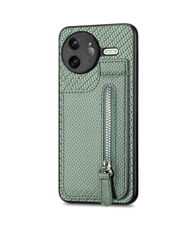 Coque Poco F7 Ultra avec Porte-Cartes Zippé et Support