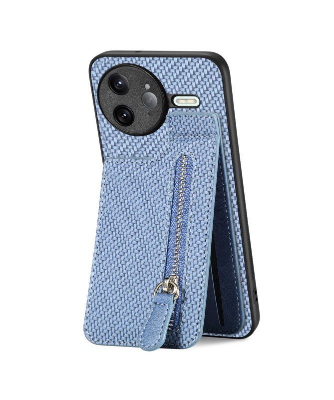 Coque Poco F7 Ultra avec Porte-Cartes Zippé et Support