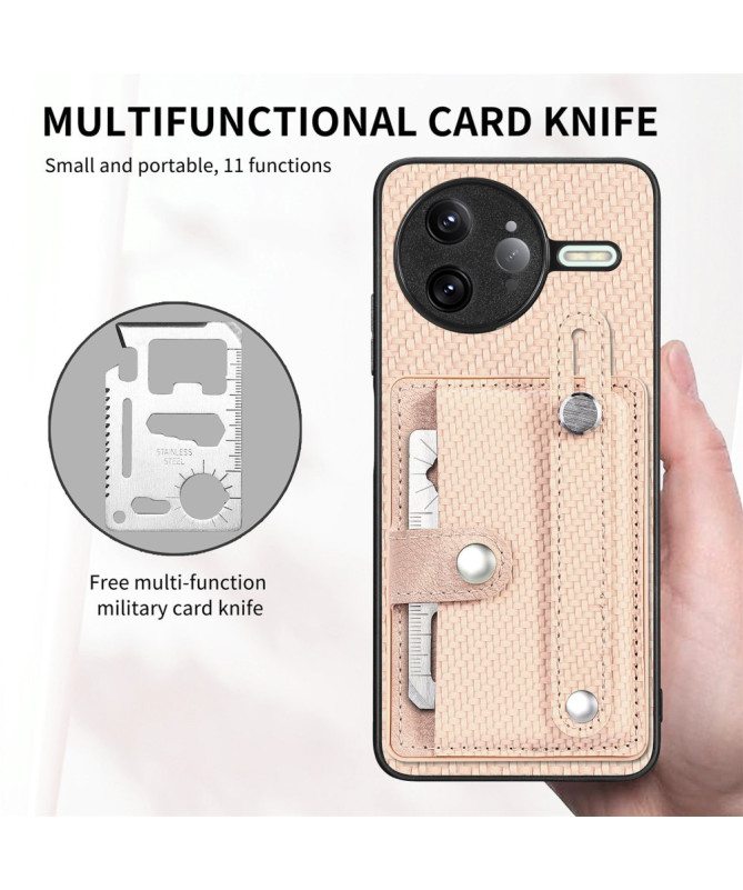 Coque Poco F7 Ultra avec Porte-Carte et Anse Support Main