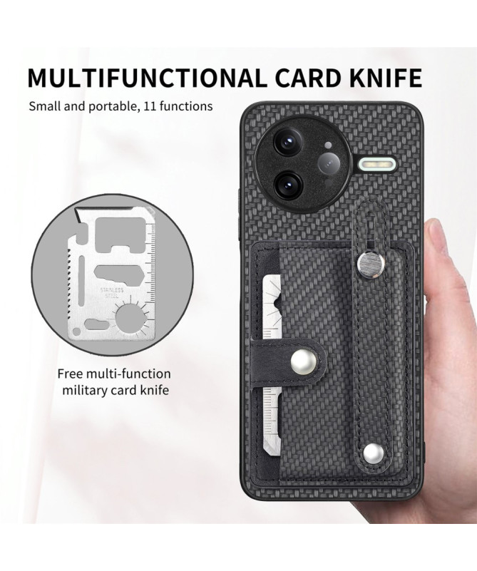 Coque Poco F7 Ultra avec Porte-Carte et Anse Support Main