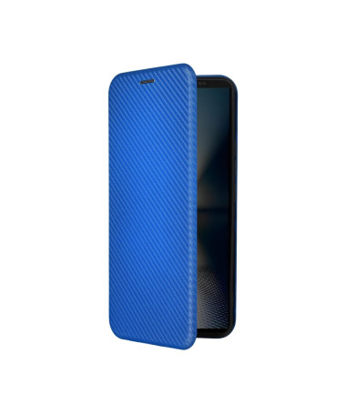Flip Cover Poco F7 Ultra design fibre de carbone