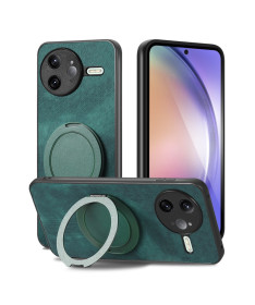 Coque Poco F7 Ultra avec Support Rotatif Cuir Rétro