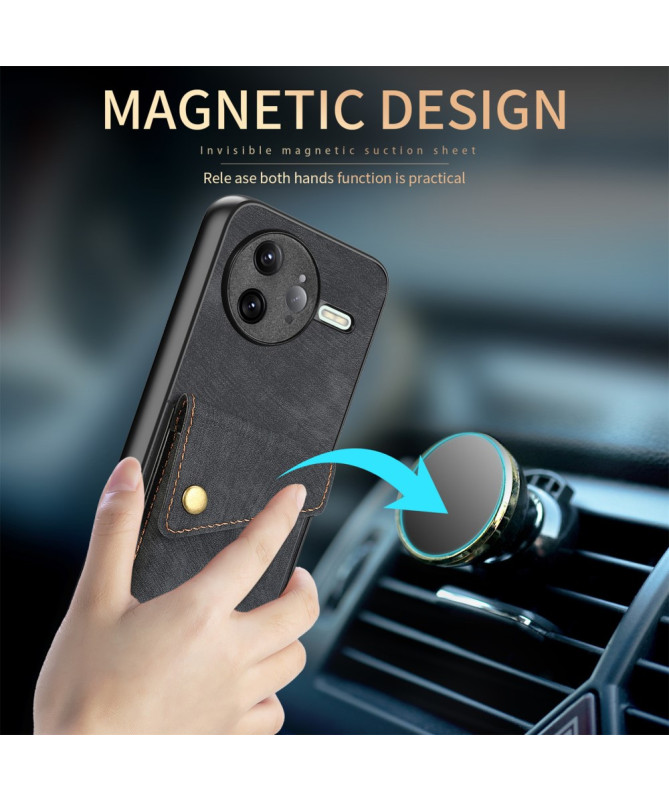 Coque Poco F7 Ultra avec Porte-Cartes Support Cuir | NESS