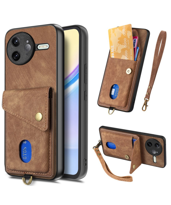 Coque Poco F7 Ultra avec Porte-Cartes Support Cuir | NESS