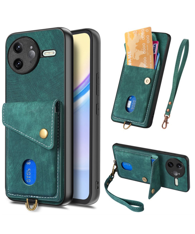 Coque Poco F7 Ultra avec Porte-Cartes Support Cuir | NESS