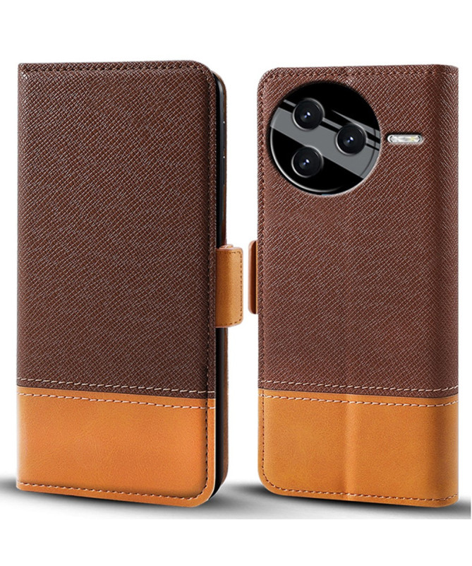 Housse Poco F7 Ultra Bicolore Simili Cuir