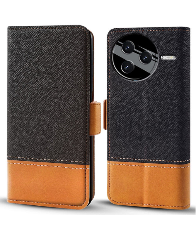 Housse Poco F7 Ultra Bicolore Simili Cuir