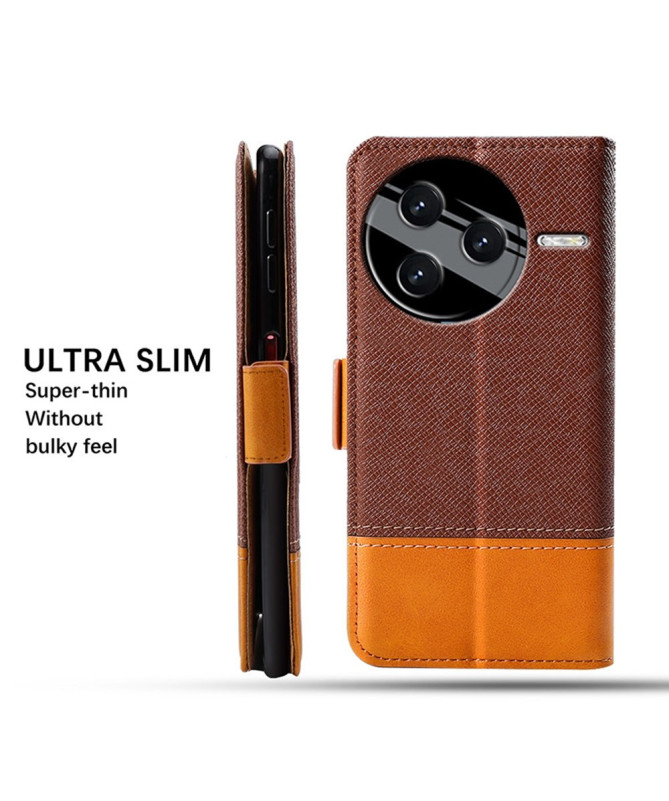 Housse Poco F7 Ultra Bicolore Simili Cuir