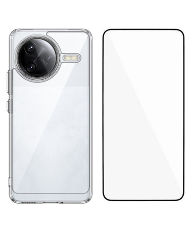 Coque transparente Poco F7 Ultra avec protection d'écran en verre trem