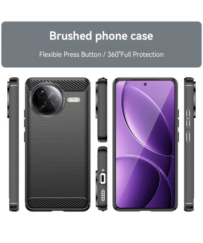 Coque Poco F7 Ultra flexible effet brossé