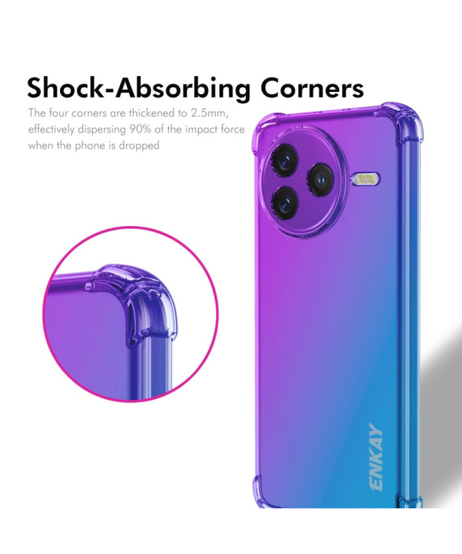 Coque Poco F7 Ultra Transparente Bicolore Violet - photo 2