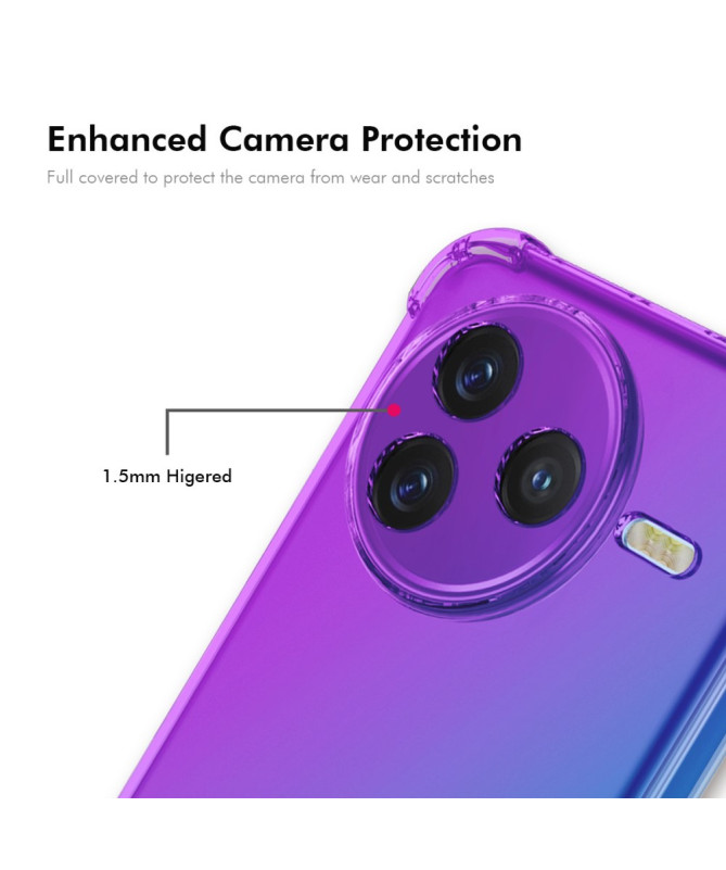 Coque Poco F7 Ultra Transparente Bicolore Violet - photo 4