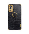 Coque Xiaomi 12 Lite Effet Croco avec Anneau