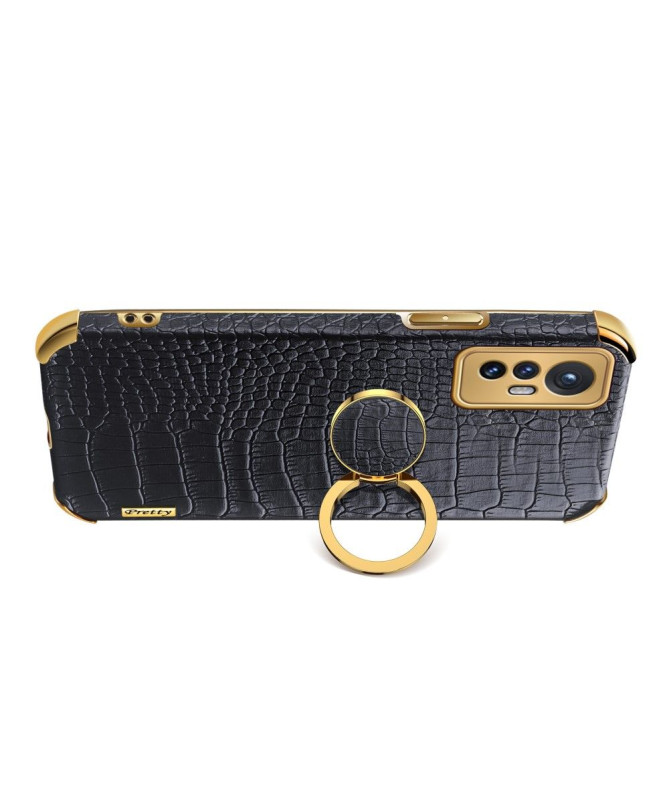 Coque Xiaomi 12 Lite Effet Croco avec Anneau