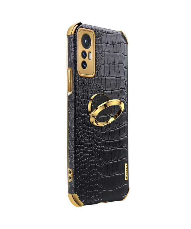 Coque Xiaomi 12 Lite Effet Croco avec Anneau