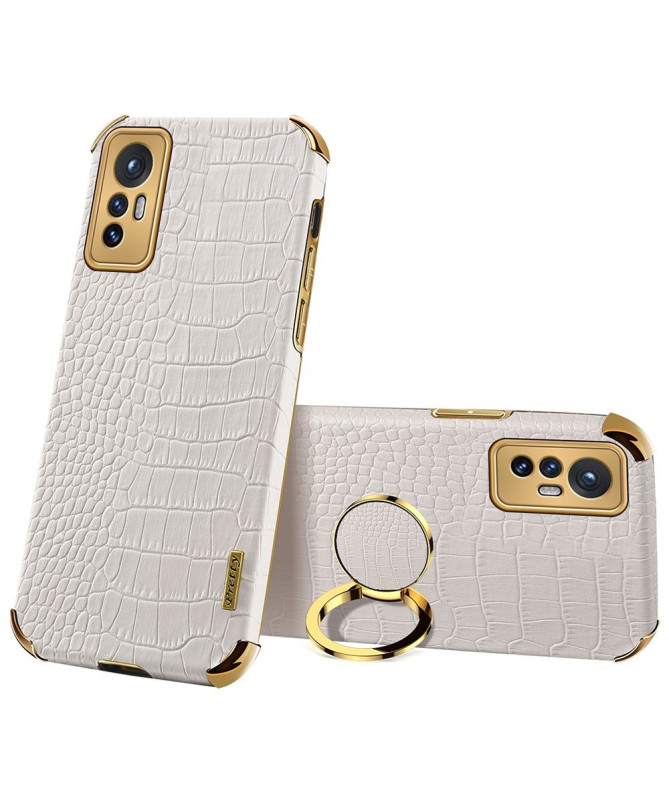 Coque Xiaomi 12 Lite Effet Croco avec Anneau