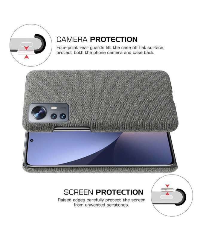 Coque Xiaomi 12 Lite revêtement tissu