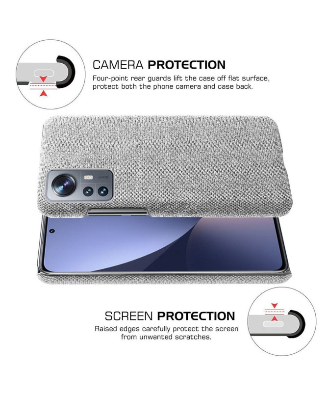 Coque Xiaomi 12 Lite revêtement tissu