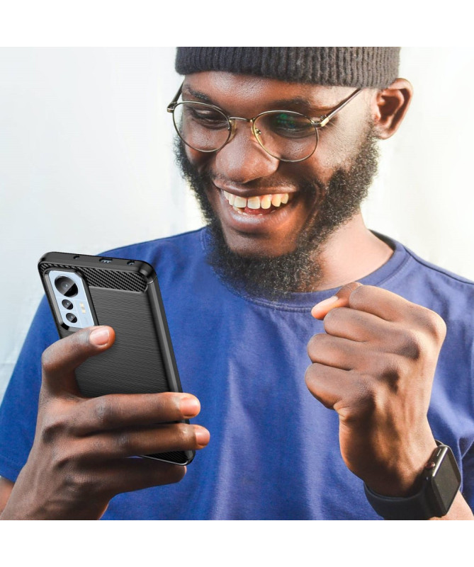 Coque Xiaomi 12 Lite flexible effet brossé