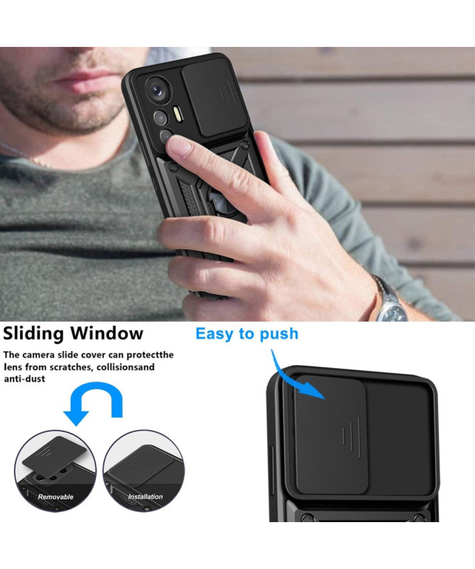Coque Xiaomi 12 Lite Camera Slide Fonction Support