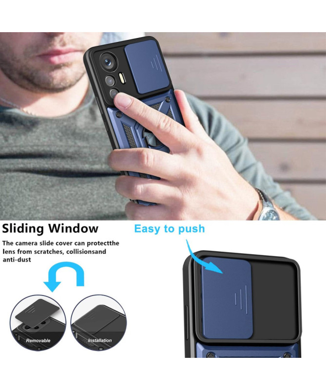 Coque Xiaomi 12 Lite Camera Slide Fonction Support