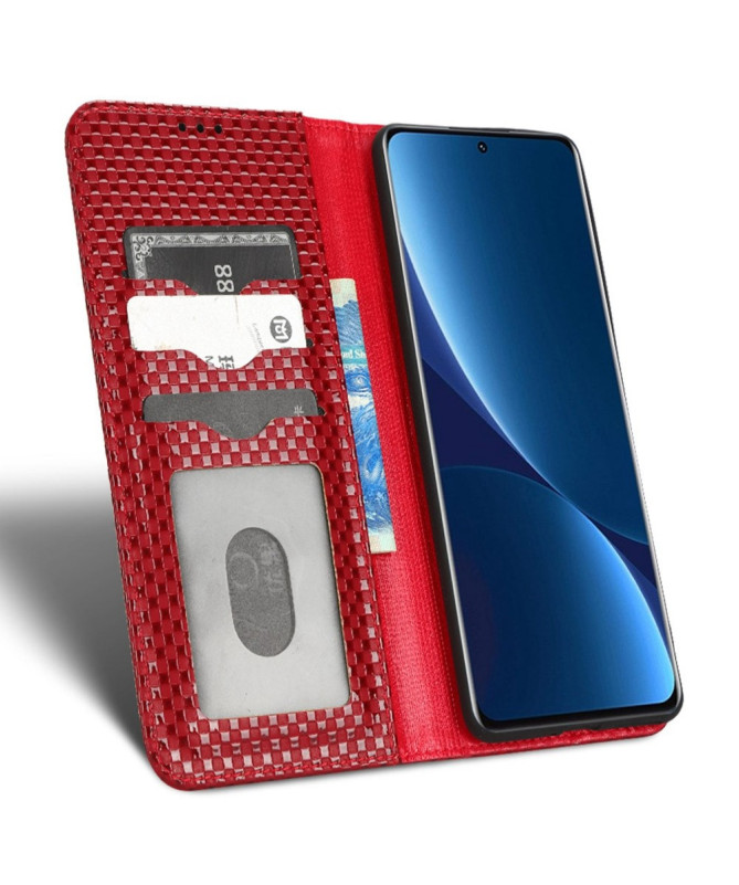 Housse Xiaomi 12 Lite Texture Grille Magnétique | GRID