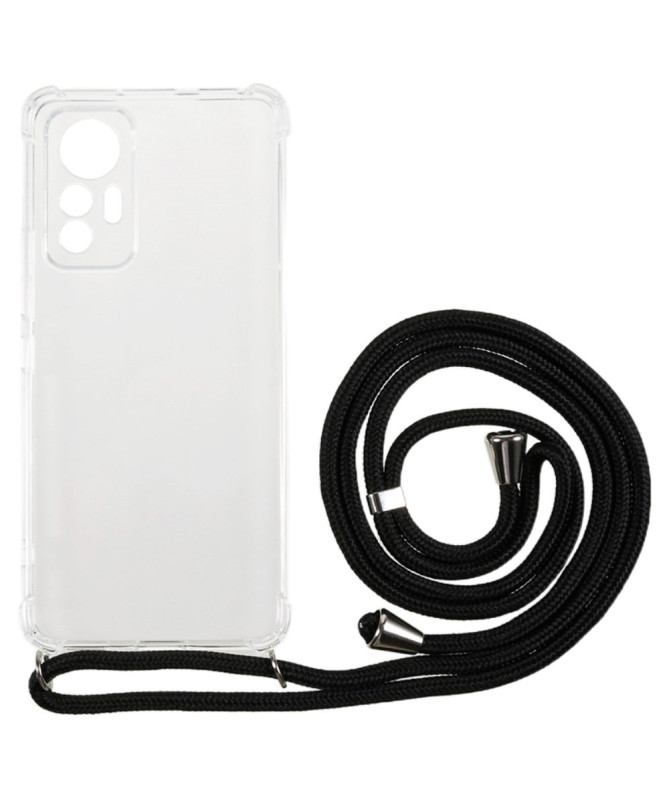 Coque Xiaomi 12 Lite transparente avec cordon | Cléos