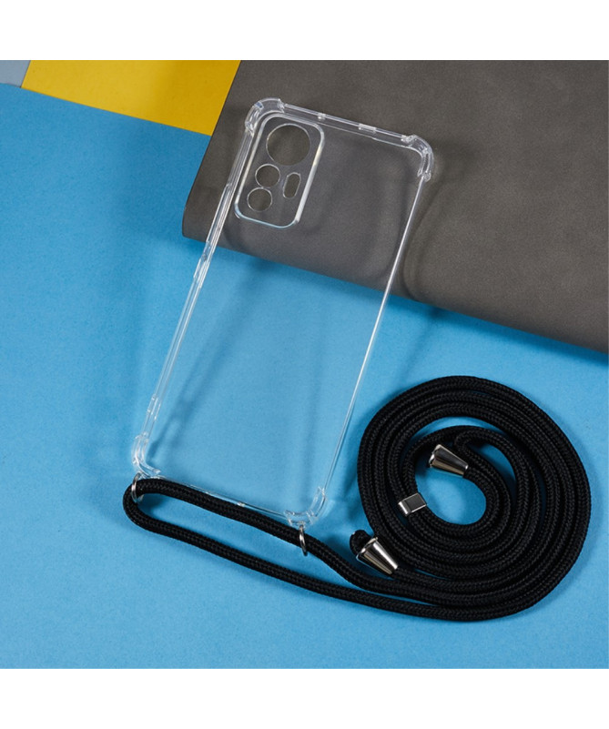 Coque Xiaomi 12 Lite transparente avec cordon | Cléos